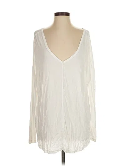 Pre-owned Free People Long Sleeve Blouse In White