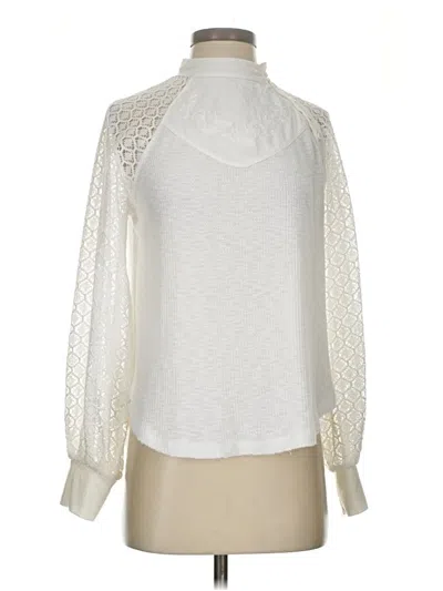Pre-owned Free People Long Sleeve Blouse In White