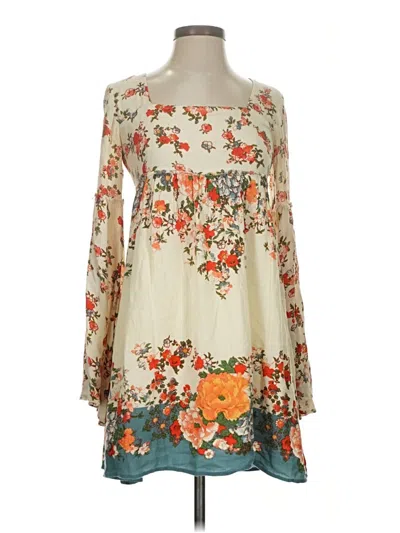 Pre-owned Free People Long Sleeve Blouse In White