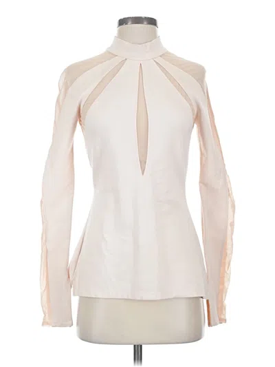 Pre-owned Free People Long Sleeve Blouse In White