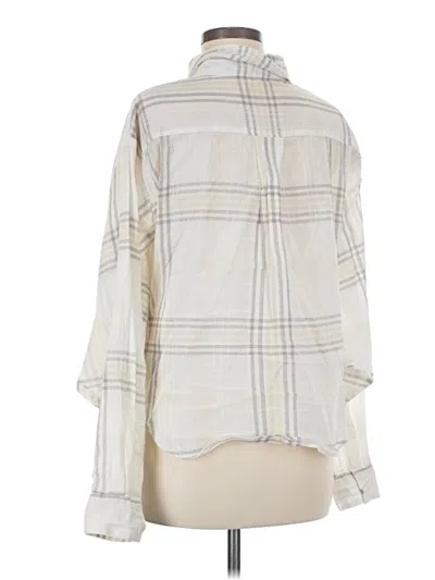 Pre-owned Free People Long Sleeve Blouse In White