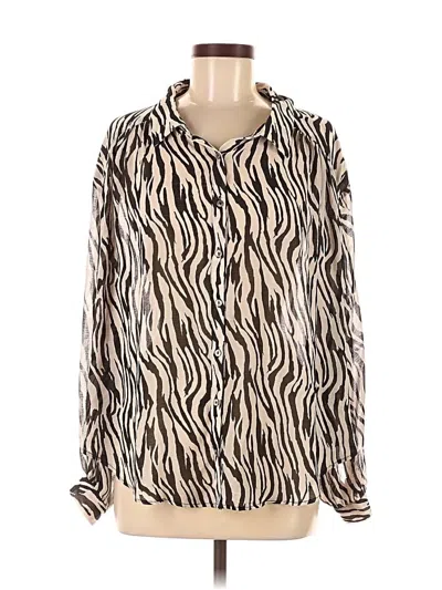 Pre-owned Free People Long Sleeve Blouse In White