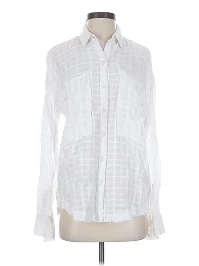 Free People Long Sleeve Button Down Shirt In White