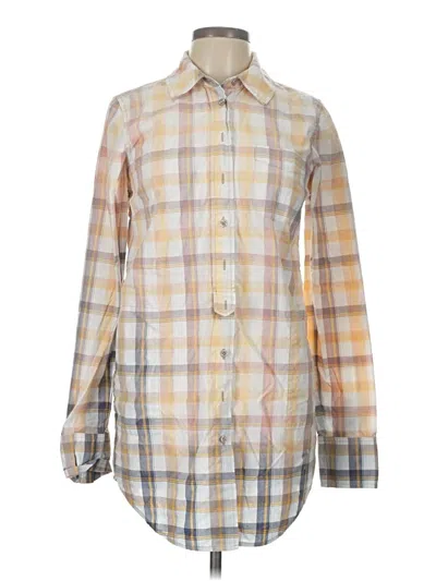Pre-owned Free People Long Sleeve Button Down Shirt In Yellow