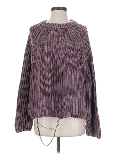 Pre-owned Free People Long Sleeve Top Purple Turtleneck Tops
