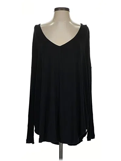 Pre-owned Free People Long Sleeve T-shirt In Black