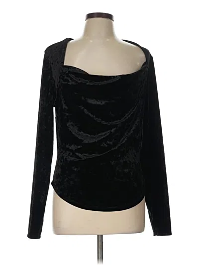 Pre-owned Free People Long Sleeve T-shirt In Black