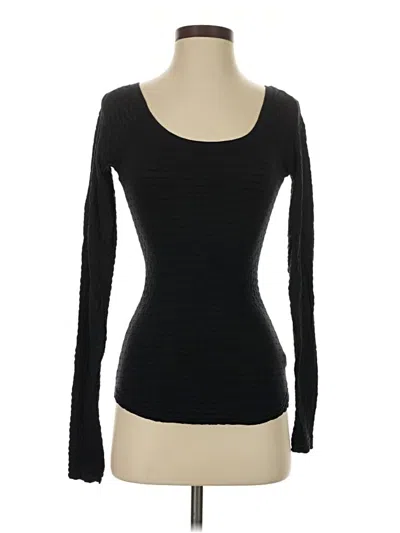 Pre-owned Free People Long Sleeve T-shirt In Black