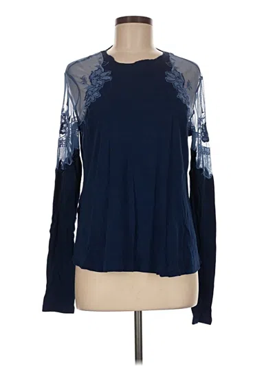 Pre-owned Free People Long Sleeve T-shirt In Blue