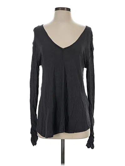 Pre-owned Free People Long Sleeve T-shirt In Gray