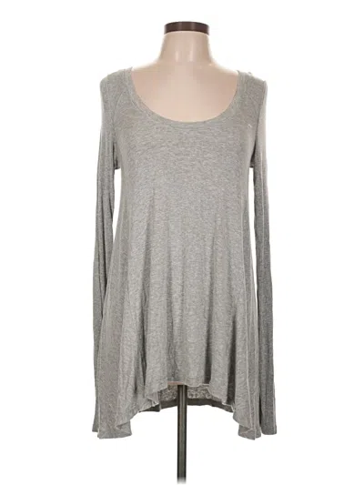 Pre-owned Free People Long Sleeve T-shirt In Gray