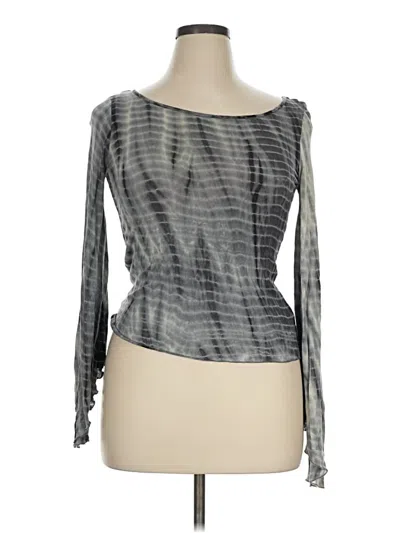Pre-owned Free People Long Sleeve T-shirt In Gray