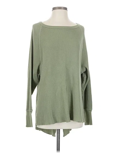 Pre-owned Free People Long Sleeve T-shirt In Green