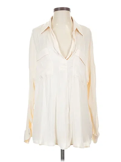 Pre-owned Free People Long Sleeve T-shirt In Ivory