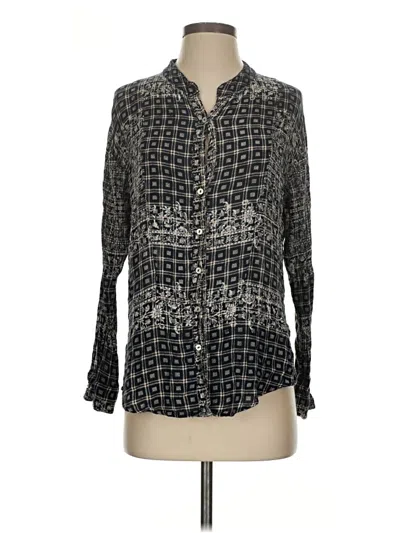 Pre-owned Free People Long Sleeve T-shirt In Silver