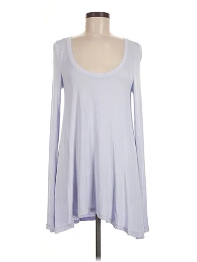 Pre-owned Free People Long Sleeve T-shirt In Silver