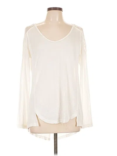 Pre-owned Free People Long Sleeve T-shirt In White