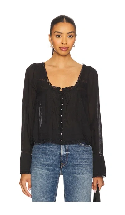 Free People Longsleeve Evermore Top In Black