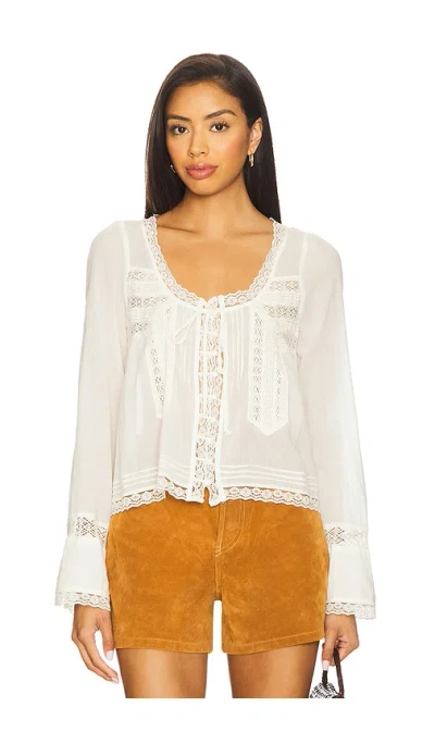 Free People Longsleeve Evermore Top In White