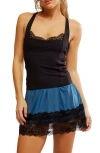 Free People Looking Good Open Back Lace Trim Camisole