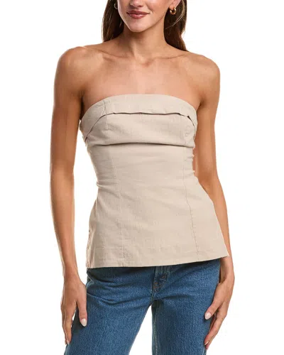 Free People Lora Linen-blend Tube Top In Multi