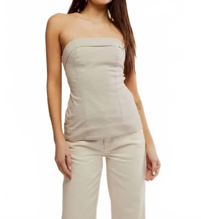 Free People Lora Tube Top In Pumice Stone In Gray