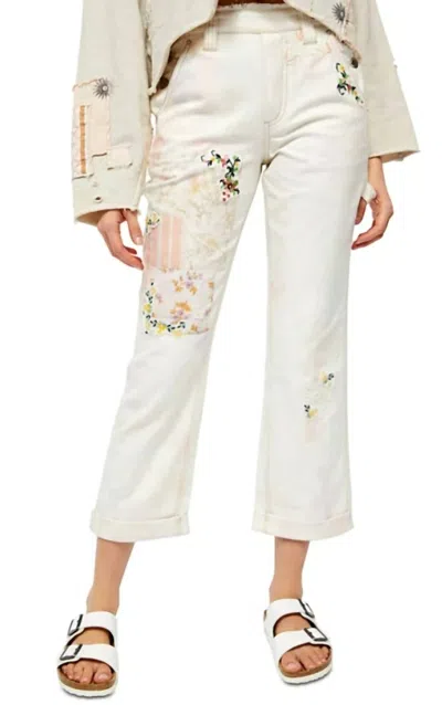 Free People Love Alive Boyfriend Jeans In White