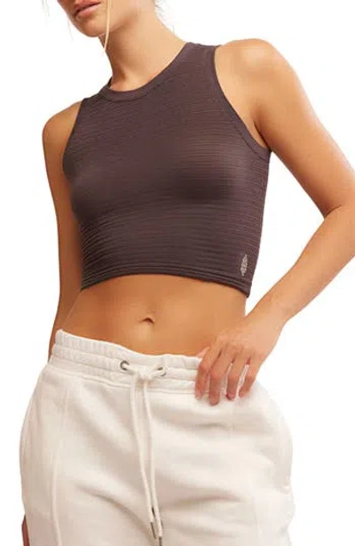 Free People Love All Tank In Charcoal Brown