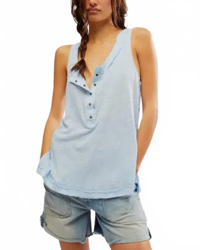 Free People Love Language Henley Tank Top In Dewshine In Multi