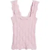 Free People Love Letter Floral Knit Camisole In Pink
