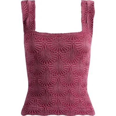 Free People Love Letter Floral Knit Camisole In Pink