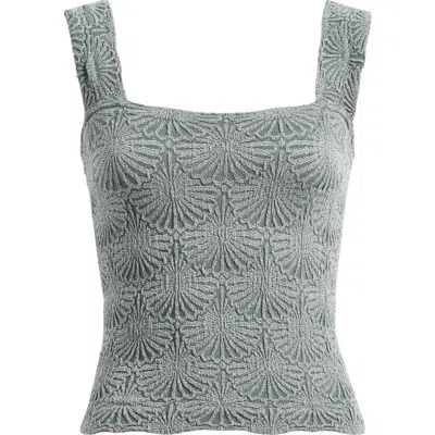 Free People Love Letter Floral Knit Camisole In Blue