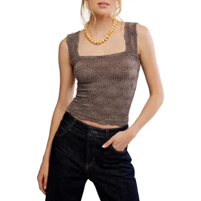 FREE PEOPLE FREE PEOPLE LOVE LETTER FLORAL KNIT CAMISOLE