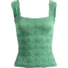 Free People Love Letter Floral Knit Camisole In Jolly Green