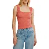 Free People Love Letter Floral Knit Camisole In Pink