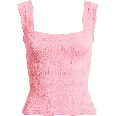 Free People Love Letter Floral Knit Camisole In Pink