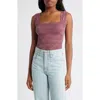 Free People Love Letter Floral Knit Camisole In Purple