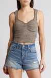 Free People Love Letter Floral Smocked Top In Stingray