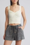 Free People Love Letter Floral Smocked Top In White