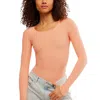 Free People Love Letter Long Sleeve Top In Candied Melon