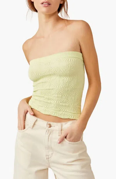 Free People Love Letter Tube Top In Shadow Lime