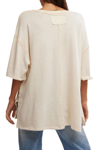 Free People Love Rose Oversize Graphic T-shirt In Ivory Combo