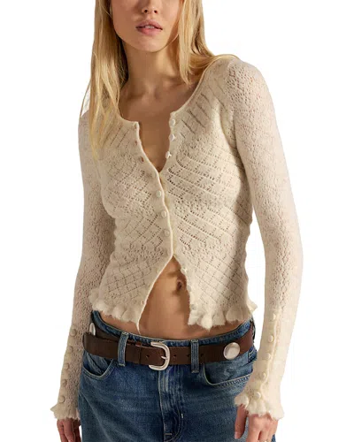 Free People Love Textured Cardigan Sweater In Gray
