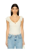 Free People Love You More Tee In Cream