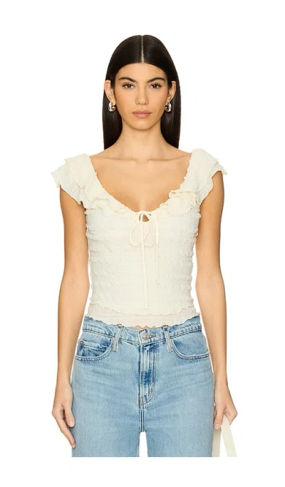 Free People Love You More Tee In Cream