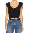 Free People Love You More Ruffle Accent Smocked Top