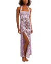 Free People Love You Most Printed Maxi Nightgown In Purple