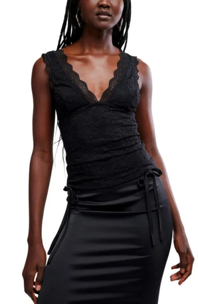 Free People Loved You First Lace Tank In Black