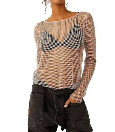 Free People Low Back Filter Finish Top In Pink