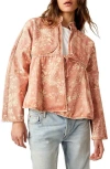Free People Lua Bed Jacket In Apricot Combo